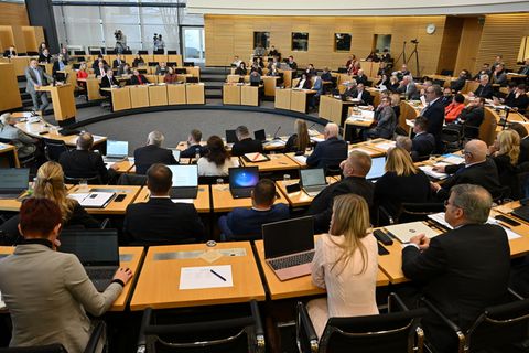 Die Abgeordneten im Thüringer Landtag diskutierten in einer Aktuellen Stunde auch über das Thema häusliche Gewalt. Foto: Martin