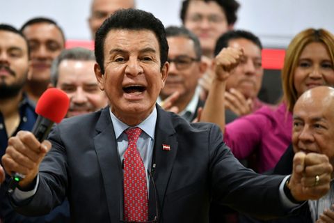 Moderator Nasralla am Dienstag in Tegucigalpa