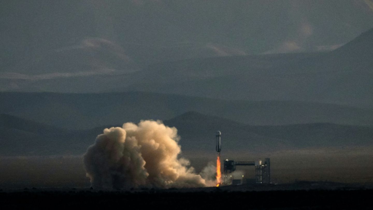 Die Rakete des Unternehmens "Blue Origin" von Amazon-Chef Jeff Bezos heißt "New Shepard"