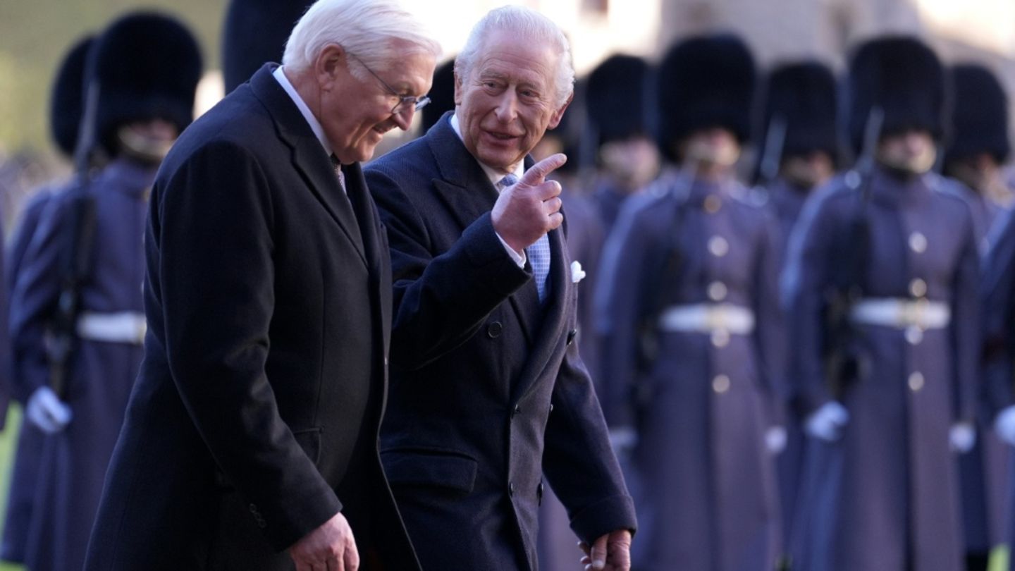 Steinmeier (l) und Charles III. in Windsor