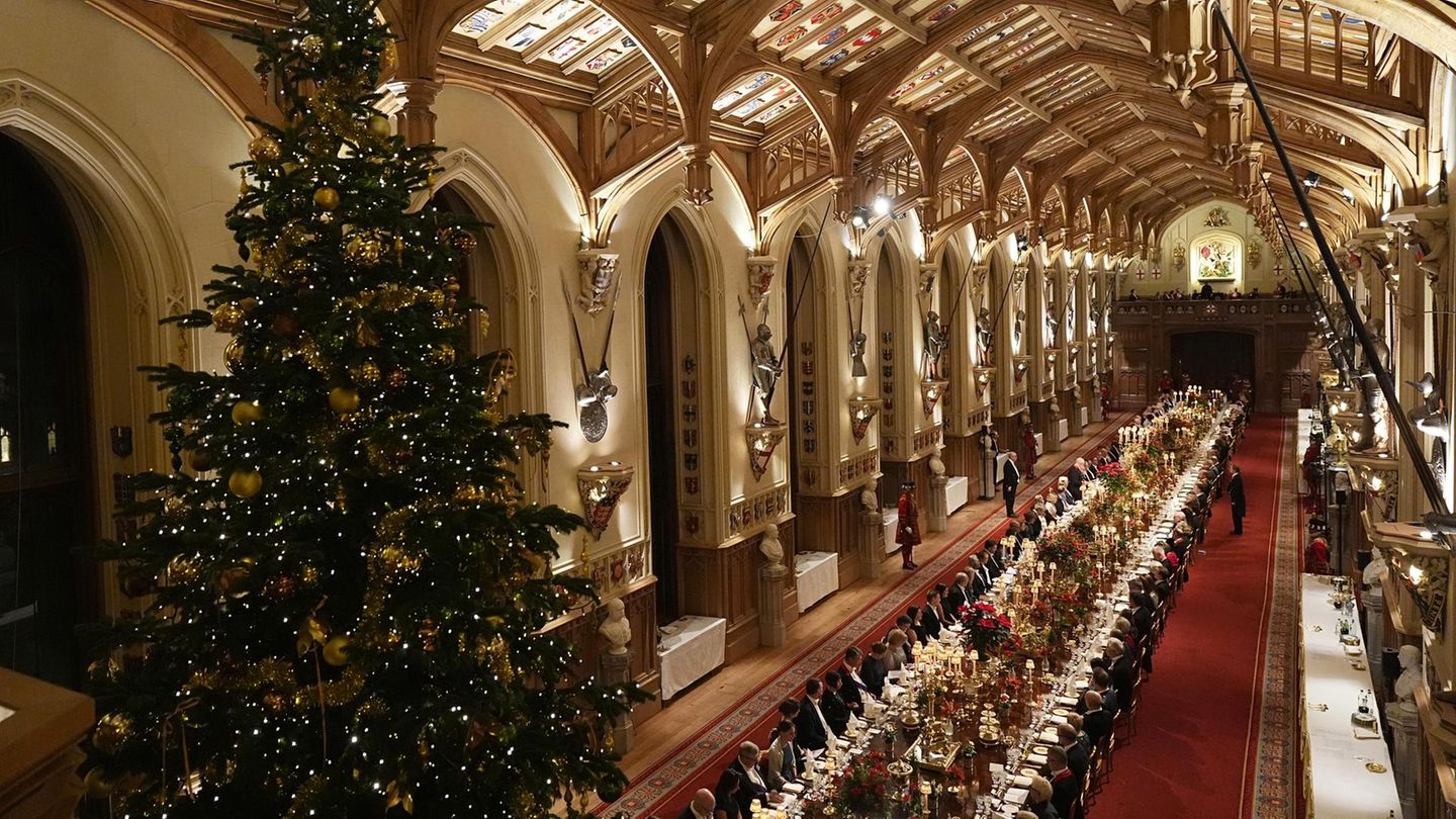 Im königlichen Schloss Windsor lud Charles am Mittwochabend zum Staatsbankett