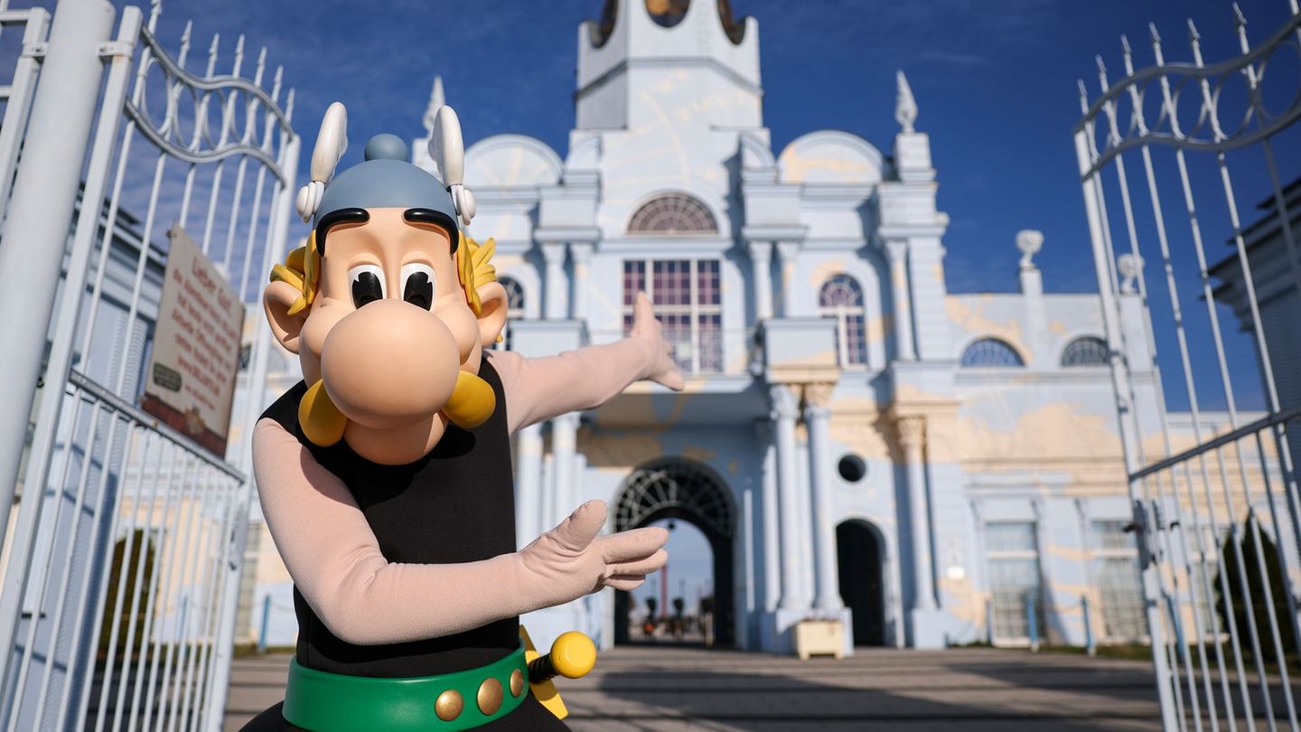 Der neue Betreiber Compagnie des Alpes präsentiert Pläne für den ersten Asterix-Park außerhalb Frankreichs Foto: Jan Woitas/dpa