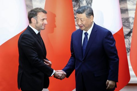 Emmanuel Macron und Xi Jinping