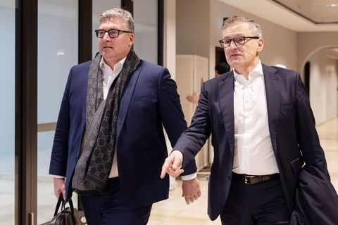 Enttäuscht vom DFB: Hellmann und Dreesen. Foto: Jürgen Kessler/dpa