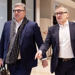 Enttäuscht vom DFB: Hellmann und Dreesen. Foto: Jürgen Kessler/dpa