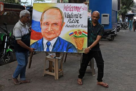Putin besucht derzeit das langjährige Partnerland Indien. Foto: Ashish Vaishnav/SOPA Images via ZUMA Press Wire/dpa