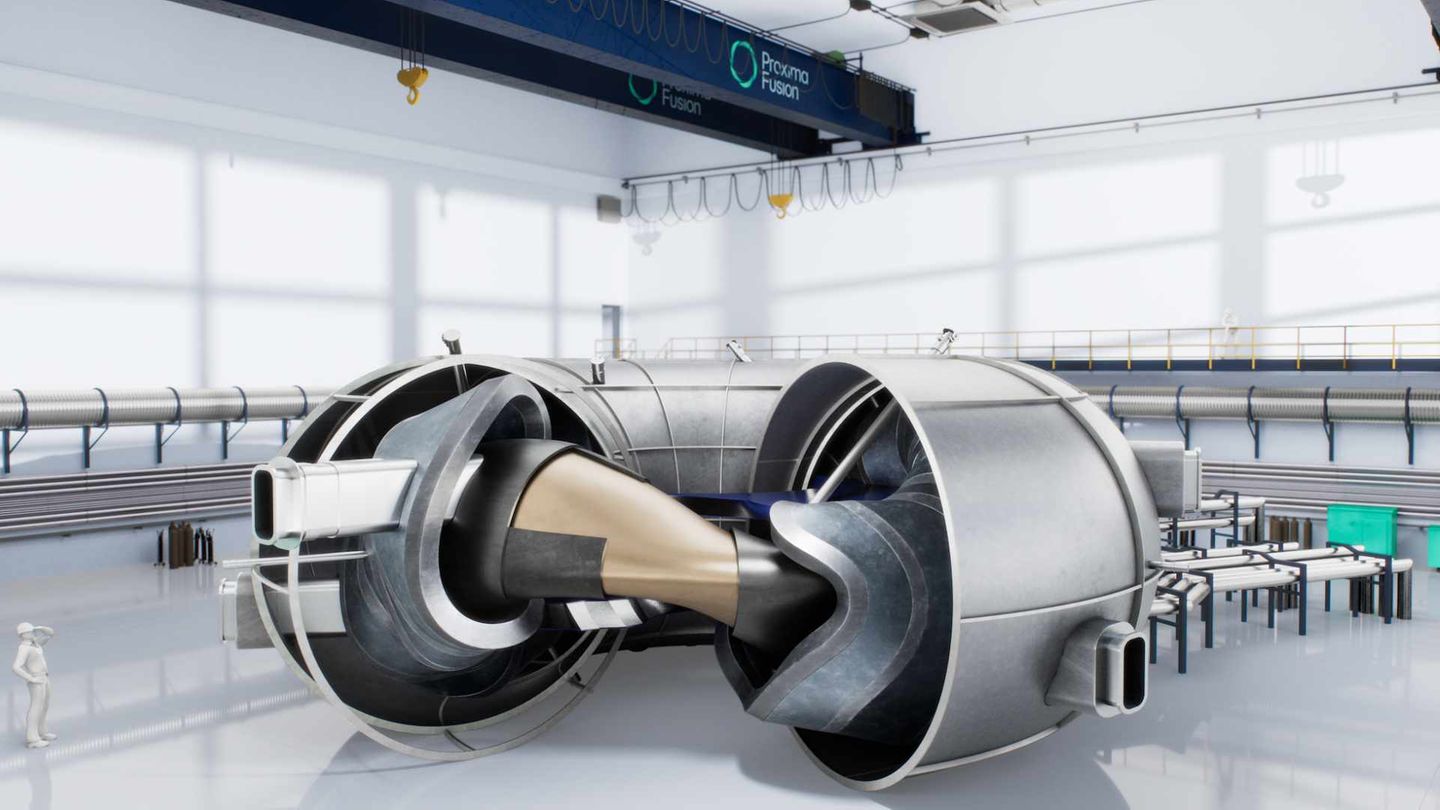 Eine computergenerierte Grafik von einem Fusionsreaktor