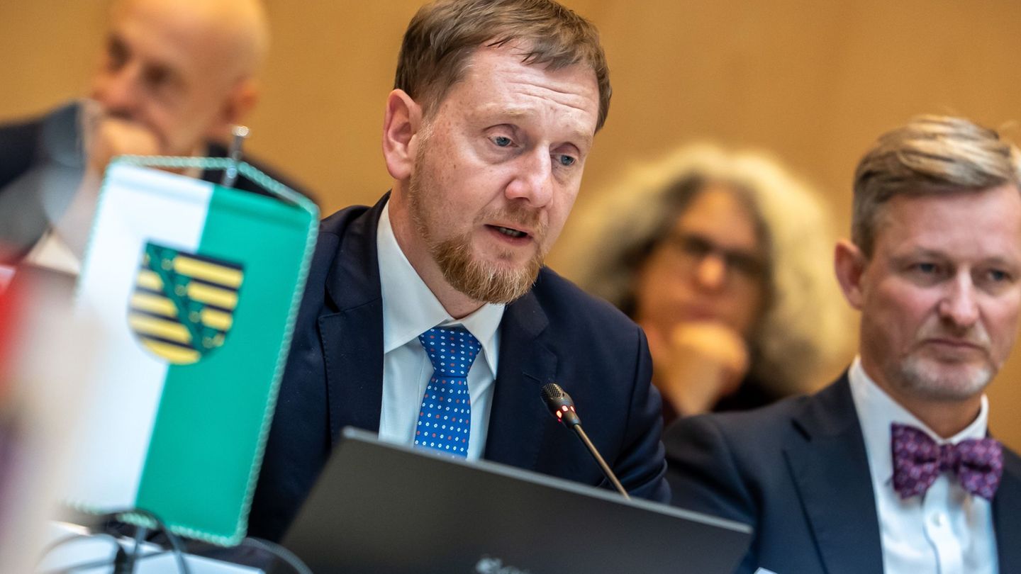 Sachsens Ministerpräsident Michael Kretschmer fordert mehr Tempo bei der Umsetzung von Reformen. Foto: Michael Kappeler/dpa