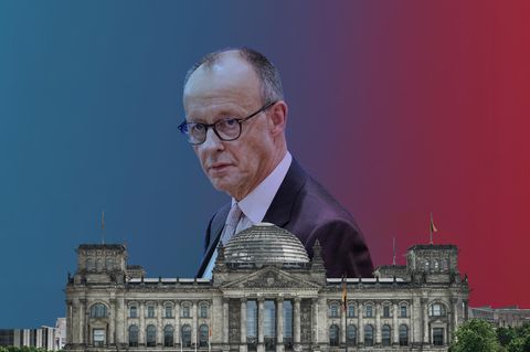 Friedrich Merz in einer Montage