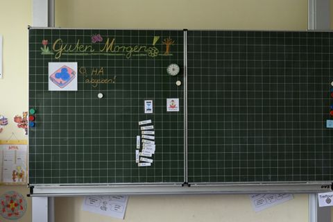 Tafel in Grundschule