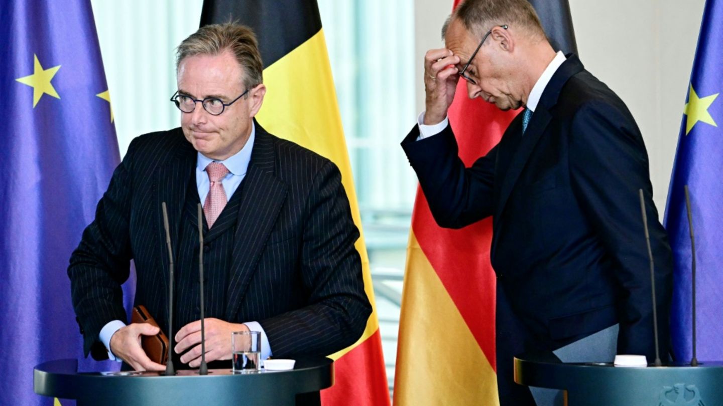 Merz (r.) und de Wever im August in Berlin