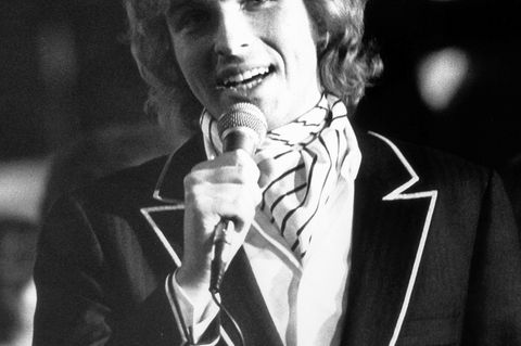 Gottschalk im Jahr 1979 bei der Moderation von "Pop nach acht". Foto: Istvan Bajzat/dpa