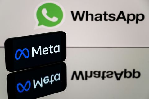 Logos von Meta und Whatsapp