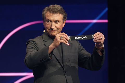 Das deutsche Los: Curaçao um Dick Advocaat. Foto: Dan Mullan/POOL Getty/AP/dpa