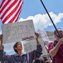 Das juristische Tauziehen um das umstrittene Dekret zum Geburtsrecht landet erneut vor dem Supreme Court landen. (Archivbild) Fo