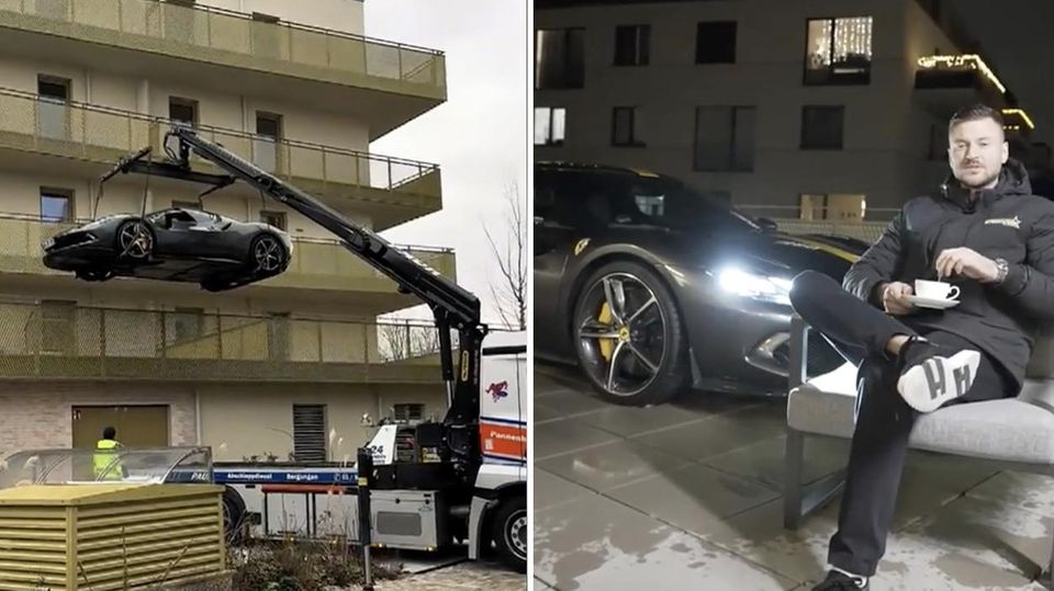 Mann parkt 300.000 Euro Ferrari auf Balkon – wegen Parkplatznot