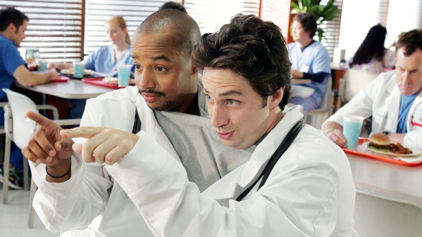 Donald Faison (l.) und Zach Braff in "Scrubs".
