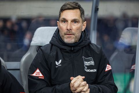 Hertha-Trainer Stefan Leitl will weiter auf der Erfolgsspur bleiben. (Archivbild) Foto: Andreas Gora/dpa
