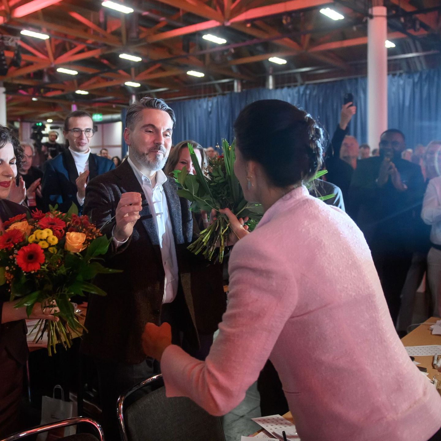 Führungswechsel beim BSW: Sahra Wagenknecht gibt den Vorsitz ab, Amira Mohamed Ali und Fabio De Masi sind gewählt. Foto: Klaus-D