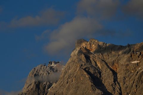 Die Zugspitze. Hier ging die Lawine ab