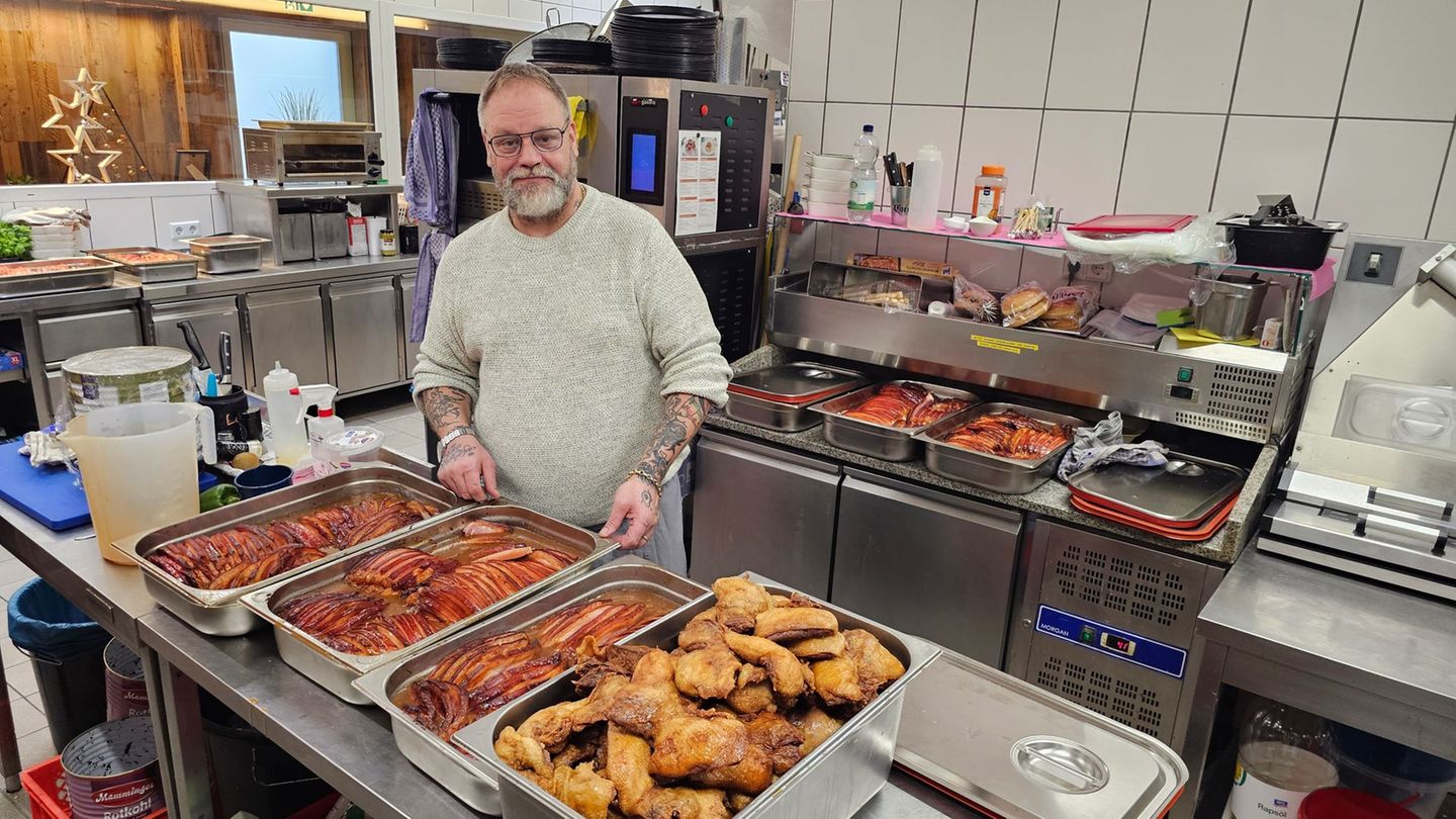 "Essen ist Lebensfreude": Das sagt der Koch Gianluca Calabrese aus Salzgitter zu seiner Aktion "Rollender Weihnachtsbraten". Fot