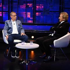 Thomas Gottschalk (r.) und Günther Jauch (l.) bei einem Interview in "Denn sie wissen nicht, was passiert"