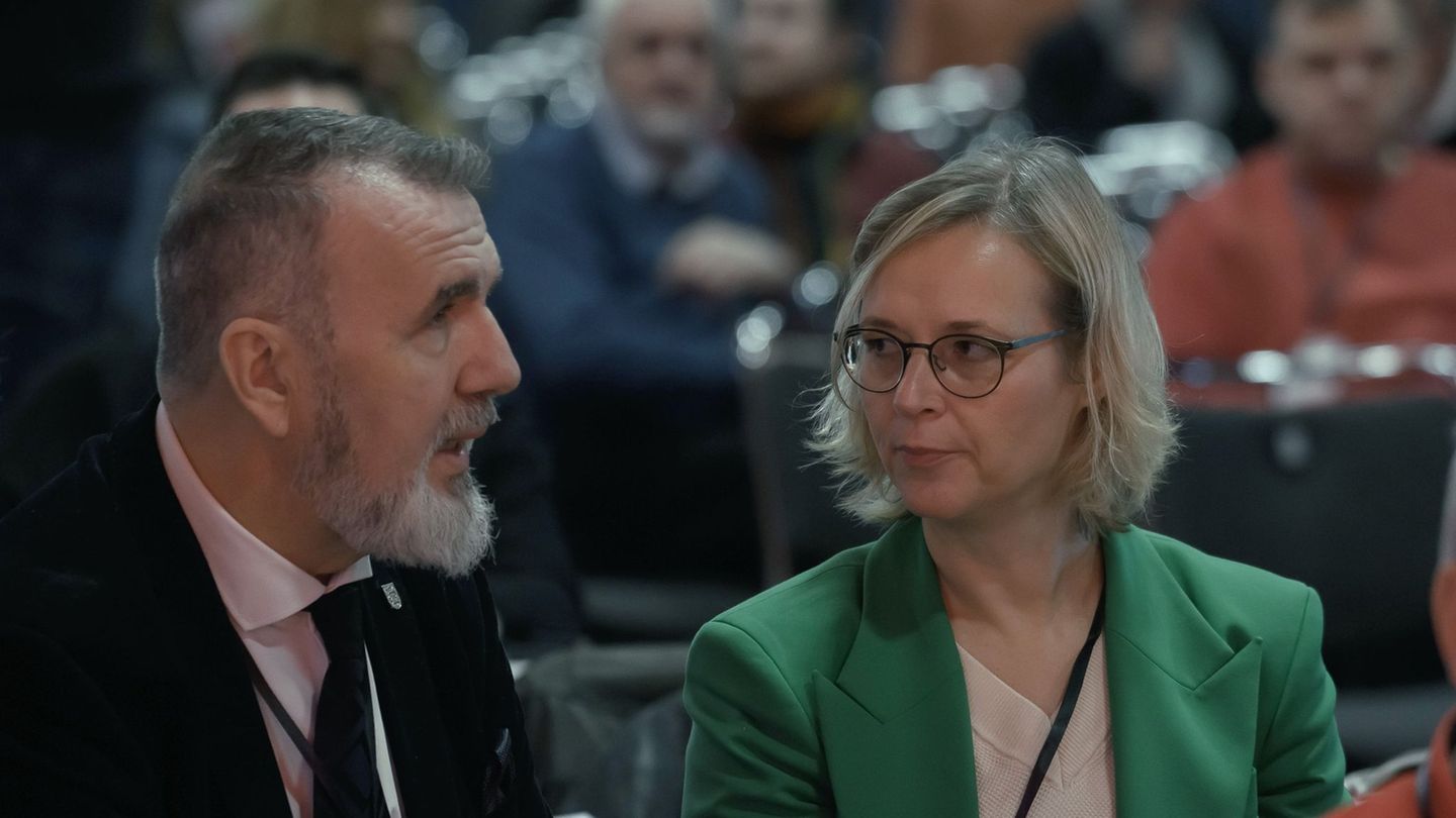 Das Thüringer BSW hatte auf dem Bundesparteitag in Magdeburg einen schweren Stand. Foto: Klaus-Dietmar Gabbert/dpa