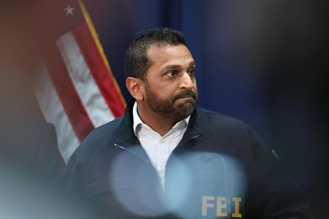 Donald Trumps FBI-Chef Kash Patel bei einer Pressekonferenz