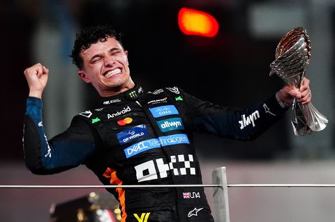 Am Ziel seiner Träume: Der neue Formel-1-Weltmeister Lando Norris. Foto: David Davies/PA Wire/dpa