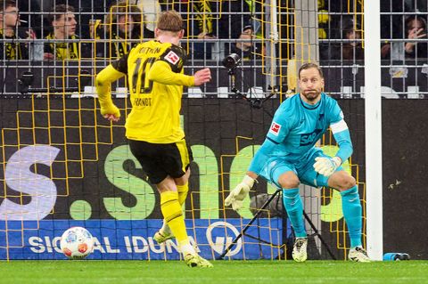 Julian Brandt schoss das 1:0 gegen Hoffenheim. Foto: Bernd Thissen/dpa