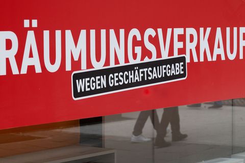 Räumungsverkauf nach Firmenpleite