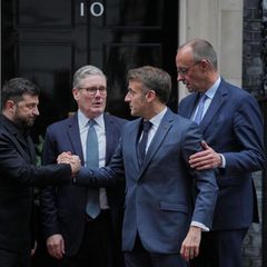 Selenskyj, Starmer, Macron und Merz beim Ukraine-Gipfel in London