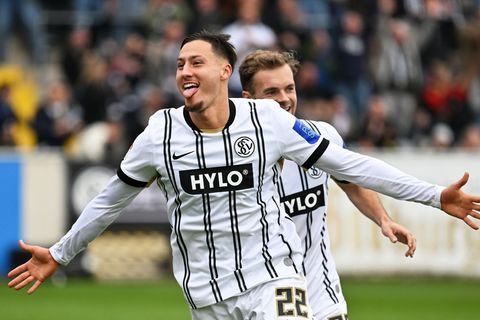 Elversbergs Torjäger Younes Ebnoutalib hat das Interesse anderer Vereine geweckt Foto: Harald Tittel/dpa