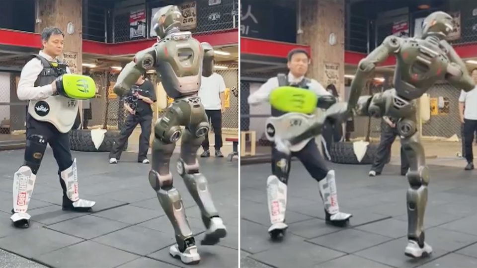 KI oder echt? Humanoider Roboter streckt Firmenchef zu Boden