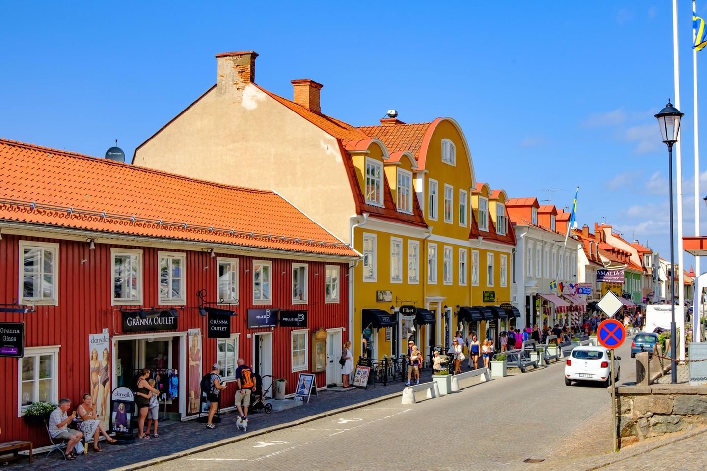 Bunte Häuschen in Gränna