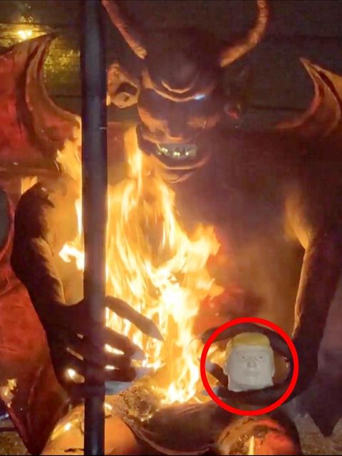 Teufelsverbrennung: Trump-Attrappe in Guatemala vernichtet