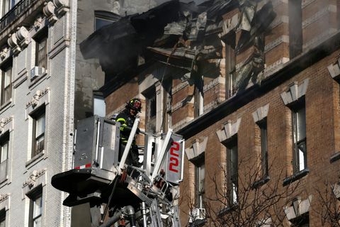 Brand in Wohngebäude in Manhattan