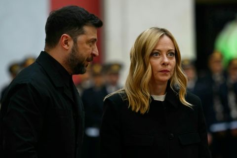 Selenskyj und Meloni in Rom