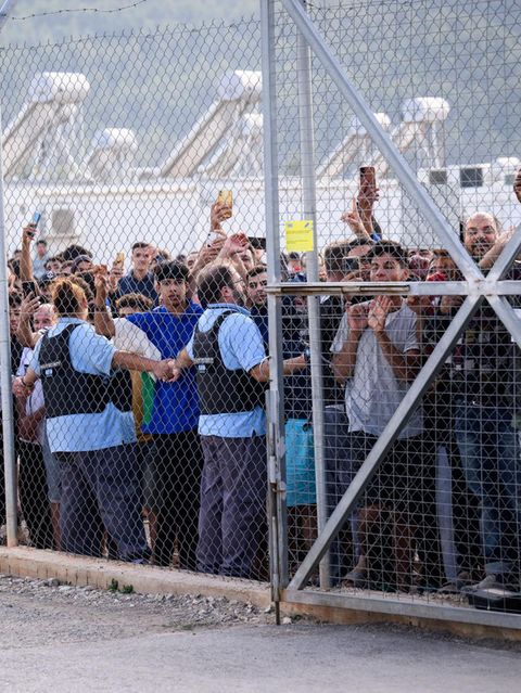 Geflüchtete in einem Lager in Malakasa, nördlich von Athen