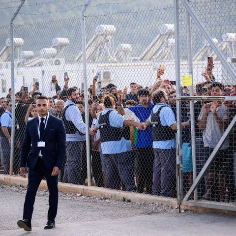Geflüchtete in einem Lager in Malakasa, nördlich von Athen