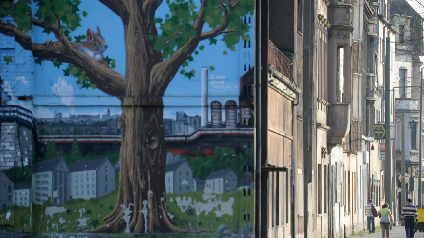 Häuserzeile in Duisburg