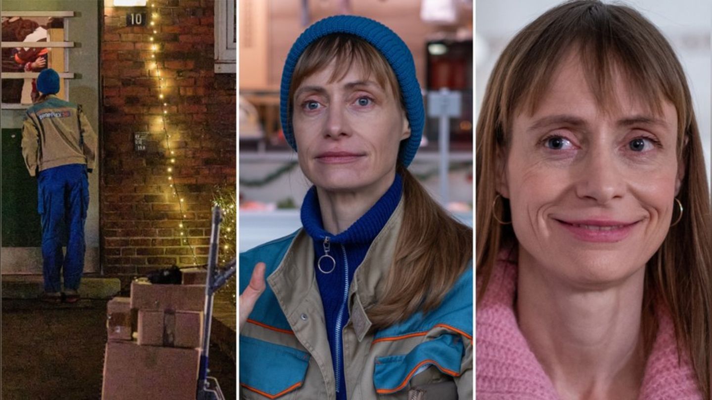 Katharina Marie Schubert als Paketbotin Dörte in der rührenden TV-Komödie "Prange - Man ist ja Nachbar".