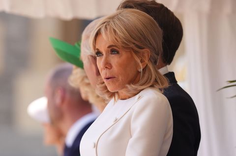 Brigitte Macron wird wegen abfälliger Worte über Feministinnen heftig kritisiert. (Archivbild) Foto: Jonathan Brady/PA Wire/dpa