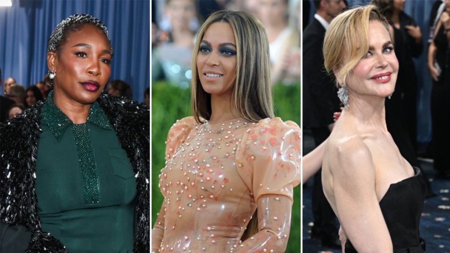 Venus Williams (l.) und Nicole Kidman (r.) waren 2025 bei der Met Gala zu Gast, Beyoncés (M.) letzter Auftritt liegt bereits f