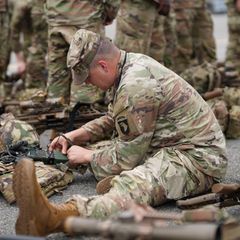 Trumps Soldaten bei den Vorbereitungen einer Militärparade im Juni 2025