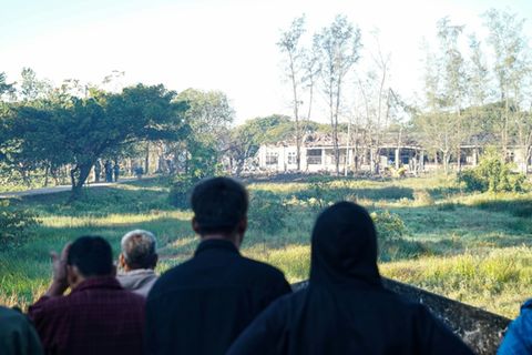 Das beschädigte Krankenhaus von Mrauk U