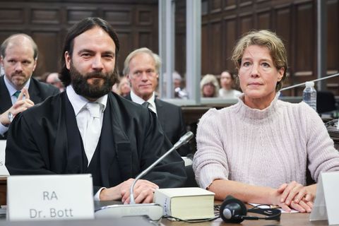 Christina Block ist angeklagt, die Entführung ihrer Kinder in Auftrag gegeben zu haben. Foto: Christian Charisius/dpa-Pool/dpa