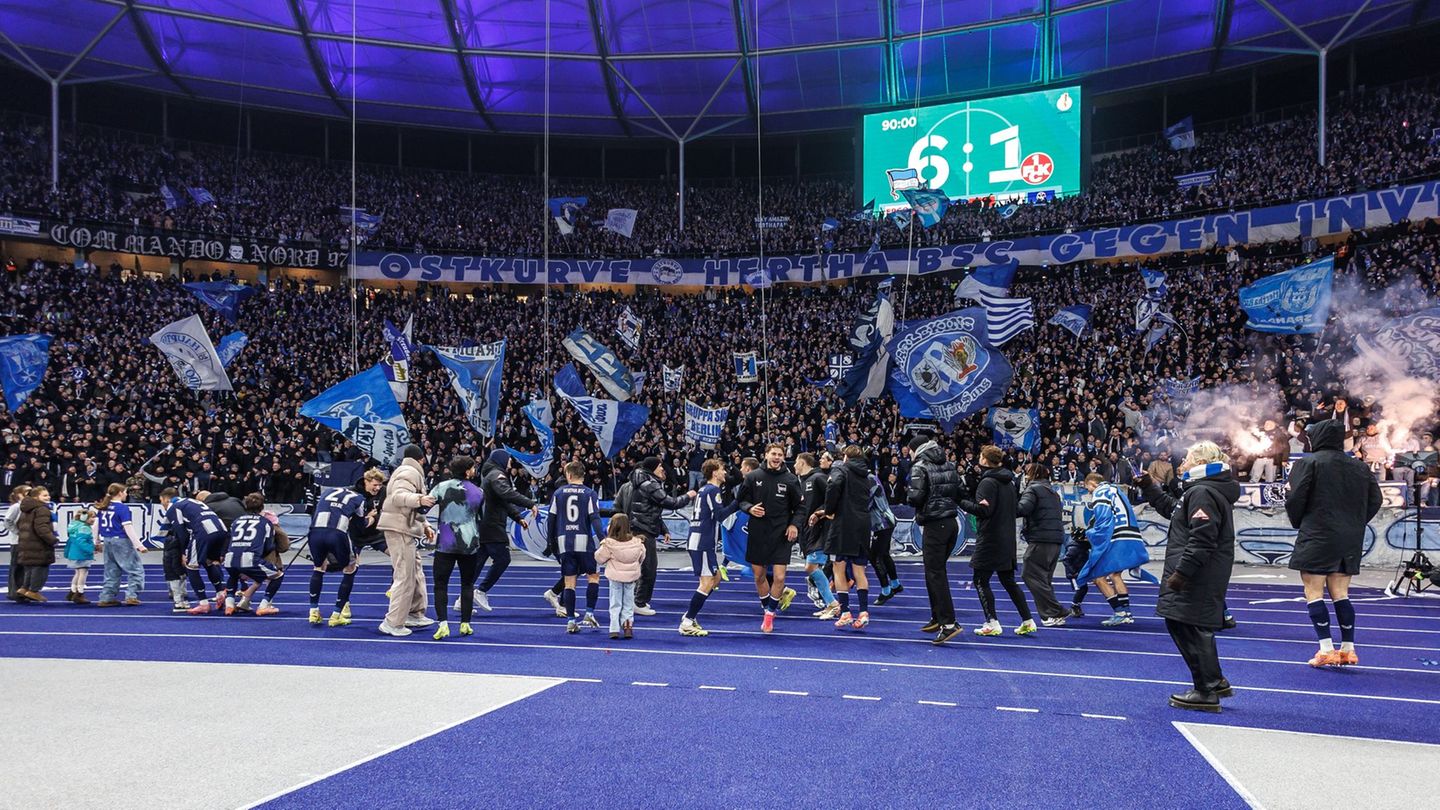 Hertha BSC hat wieder ein Heimspiel im DFB-Pokal. (Archivbild) Foto: Andreas Gora/dpa
