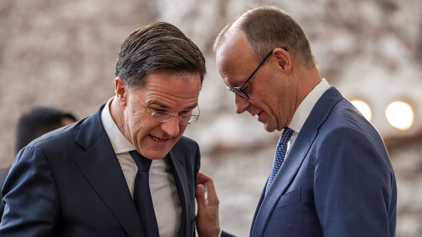 Bundeskanzler Friedrich Merz (CDU) äußerte sich am Rande von Gesprächen mit Nato-Generalsekretär Mark Rutte zum Thema. Foto: Mic