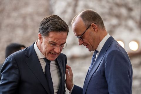 Bundeskanzler Friedrich Merz (CDU) äußerte sich am Rande von Gesprächen mit Nato-Generalsekretär Mark Rutte zum Thema. Foto: Mic